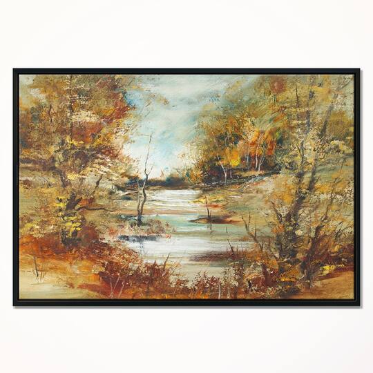 Designart - Brown River in Forest